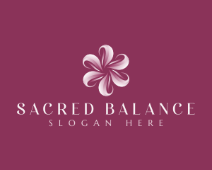 Sakura Floral Swirl logo design