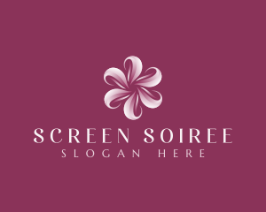 Sakura Floral Swirl logo design