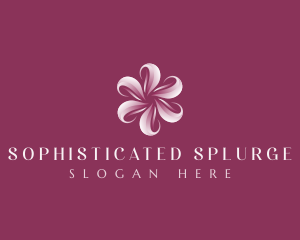 Sakura Floral Swirl logo design