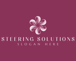 Sakura Floral Swirl logo design