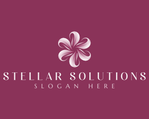 Sakura Floral Swirl logo design