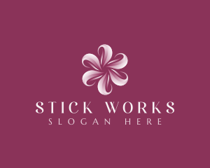 Sakura Floral Swirl logo design