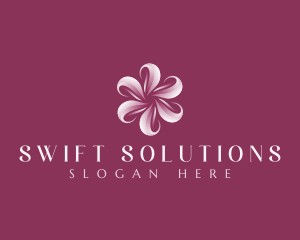 Sakura Floral Swirl logo design