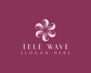 Sakura Floral Swirl logo design