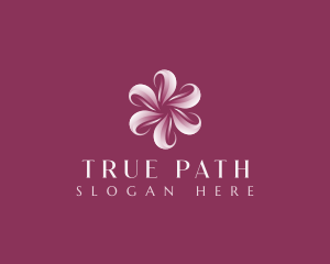 Sakura Floral Swirl logo design