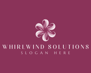 Sakura Floral Swirl logo design