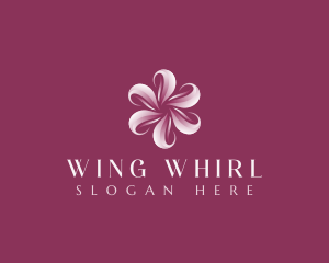 Sakura Floral Swirl logo design