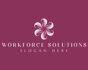 Sakura Floral Swirl logo design