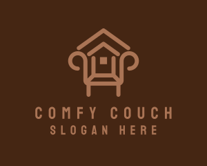 Brown Home Couch logo design