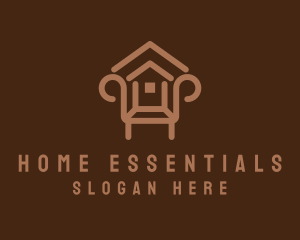 Brown Home Couch logo design