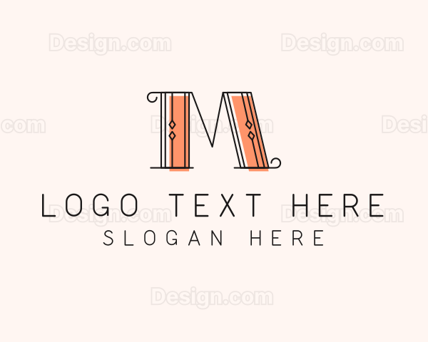 Fancy Elegant Hipster Letter M Logo