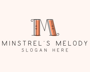 Fancy Elegant Hipster Letter M  logo design