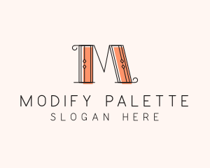 Fancy Elegant Hipster Letter M  logo design