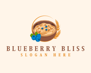 Blueberry Oatmeal Cereal logo design