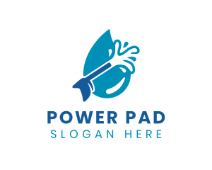 Power Washer Droplet logo design