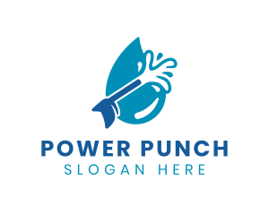 Power Washer Droplet logo design