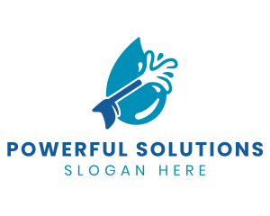 Power Washer Droplet logo design