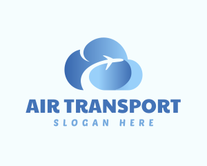 Cloud Plane Flight Tourism logo design