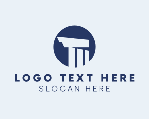 Building Column Architecture Logo