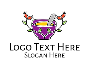 Natural Organic Mortar & Pestle logo design