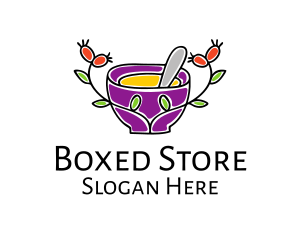 Natural Organic Mortar & Pestle logo design