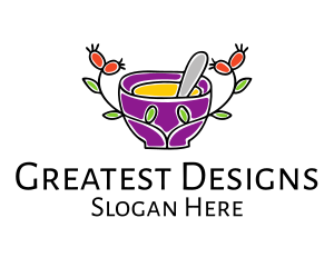 Natural Organic Mortar & Pestle logo design