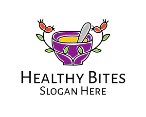 Natural Organic Mortar & Pestle logo design