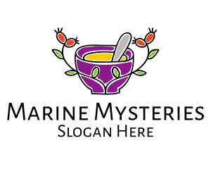 Natural Organic Mortar & Pestle logo design