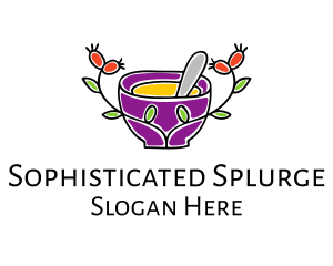 Natural Organic Mortar & Pestle logo design