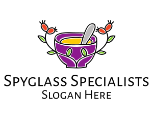 Natural Organic Mortar & Pestle logo design