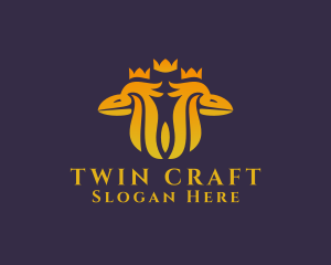 Twin Royal Phoenix logo design