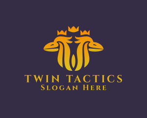 Twin Royal Phoenix logo design