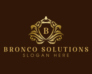 Luxury Crown Shield logo design