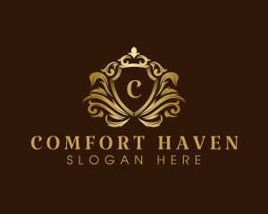 Luxury Crown Shield logo design