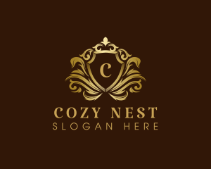 Luxury Crown Shield logo design