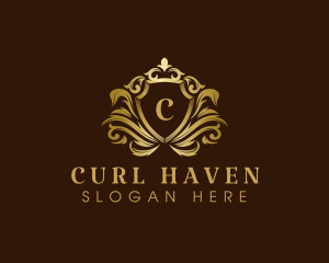 Luxury Crown Shield logo design