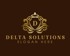 Luxury Crown Shield logo design