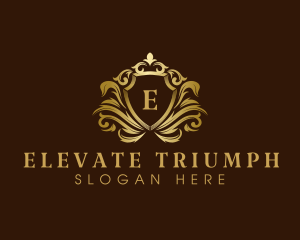 Luxury Crown Shield logo design