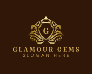 Luxury Crown Shield logo design