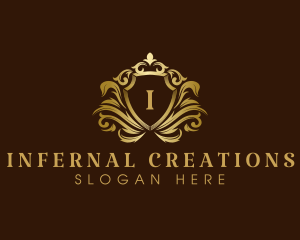 Luxury Crown Shield logo design