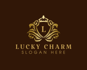 Luxury Crown Shield logo design