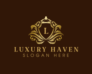 Luxury Crown Shield logo design