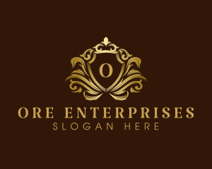 Luxury Crown Shield logo design