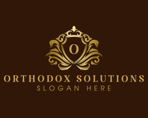 Luxury Crown Shield logo design