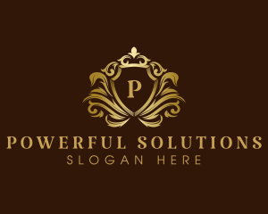 Luxury Crown Shield logo design