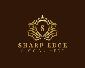 Luxury Crown Shield logo design