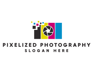 Digital Camera Pixel logo design