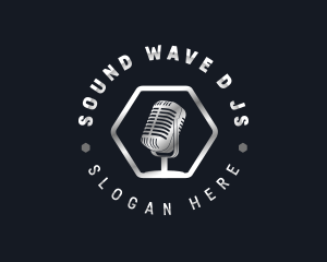 Podcast Microphone Recording logo design