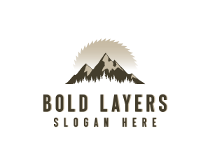 Forrest Logging Sawblade logo design