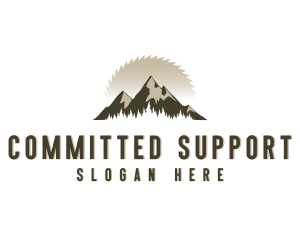 Forrest Logging Sawblade logo design